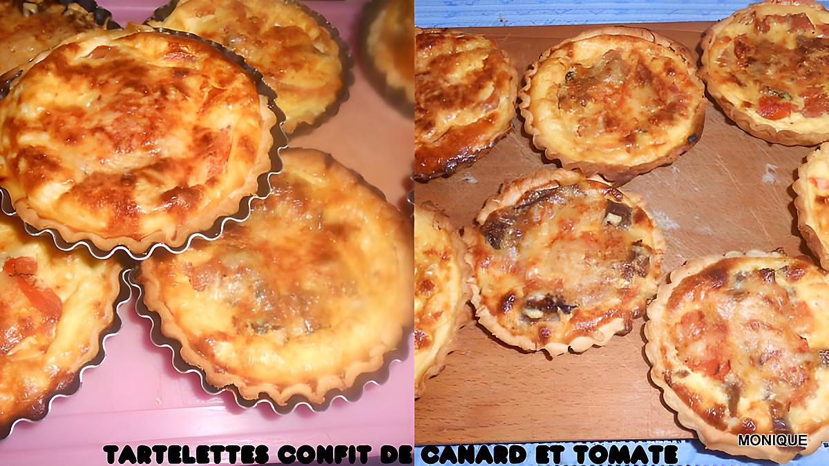 recette TARTELETTES TOMATE ET CONFIT DE CANARD