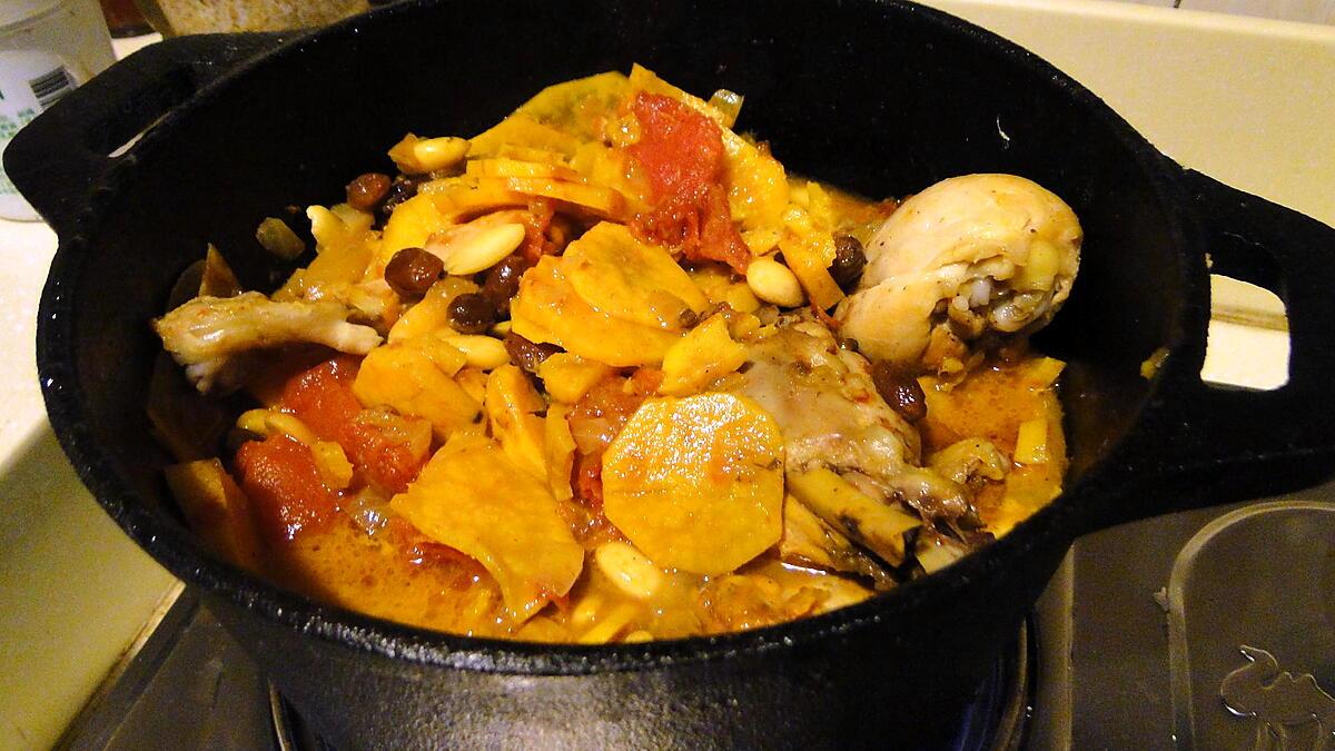 recette Tajine de poulet aux patates douces