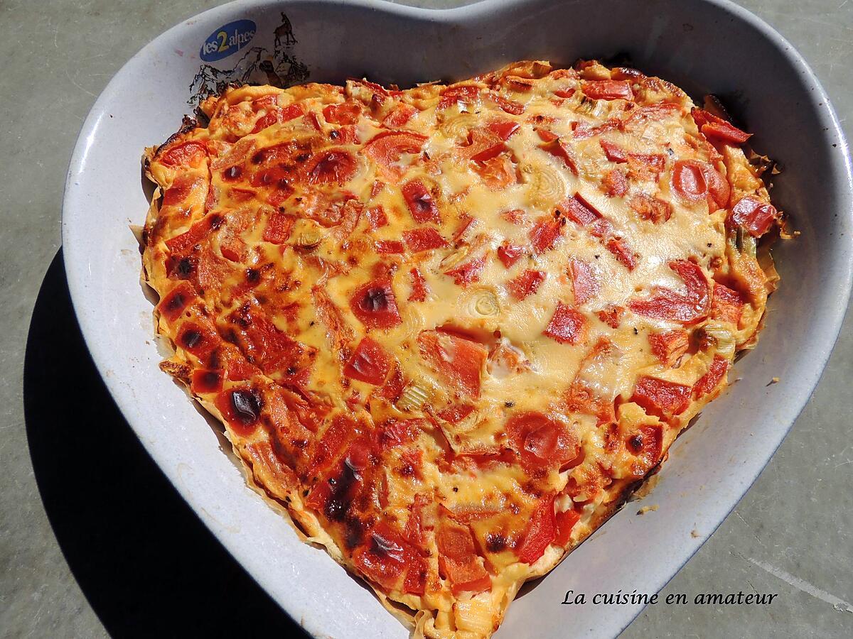 recette Clafoutis aux poivrons et tomates