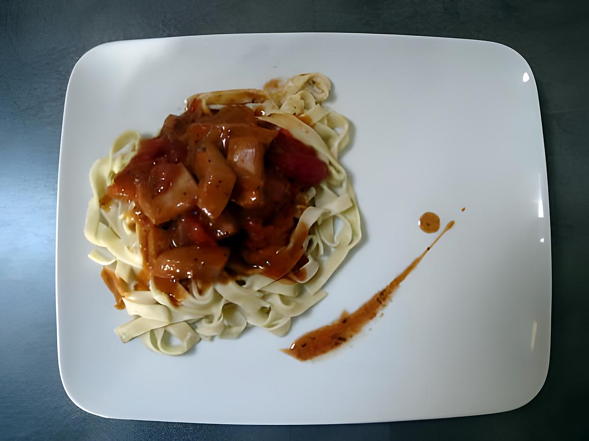 recette seiches marinée au vin blanc tomates