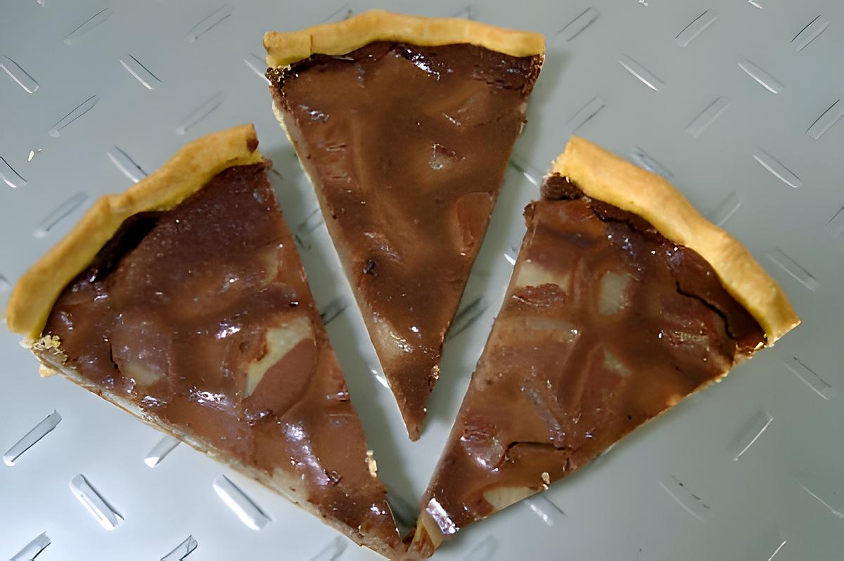 recette tarte choco poires