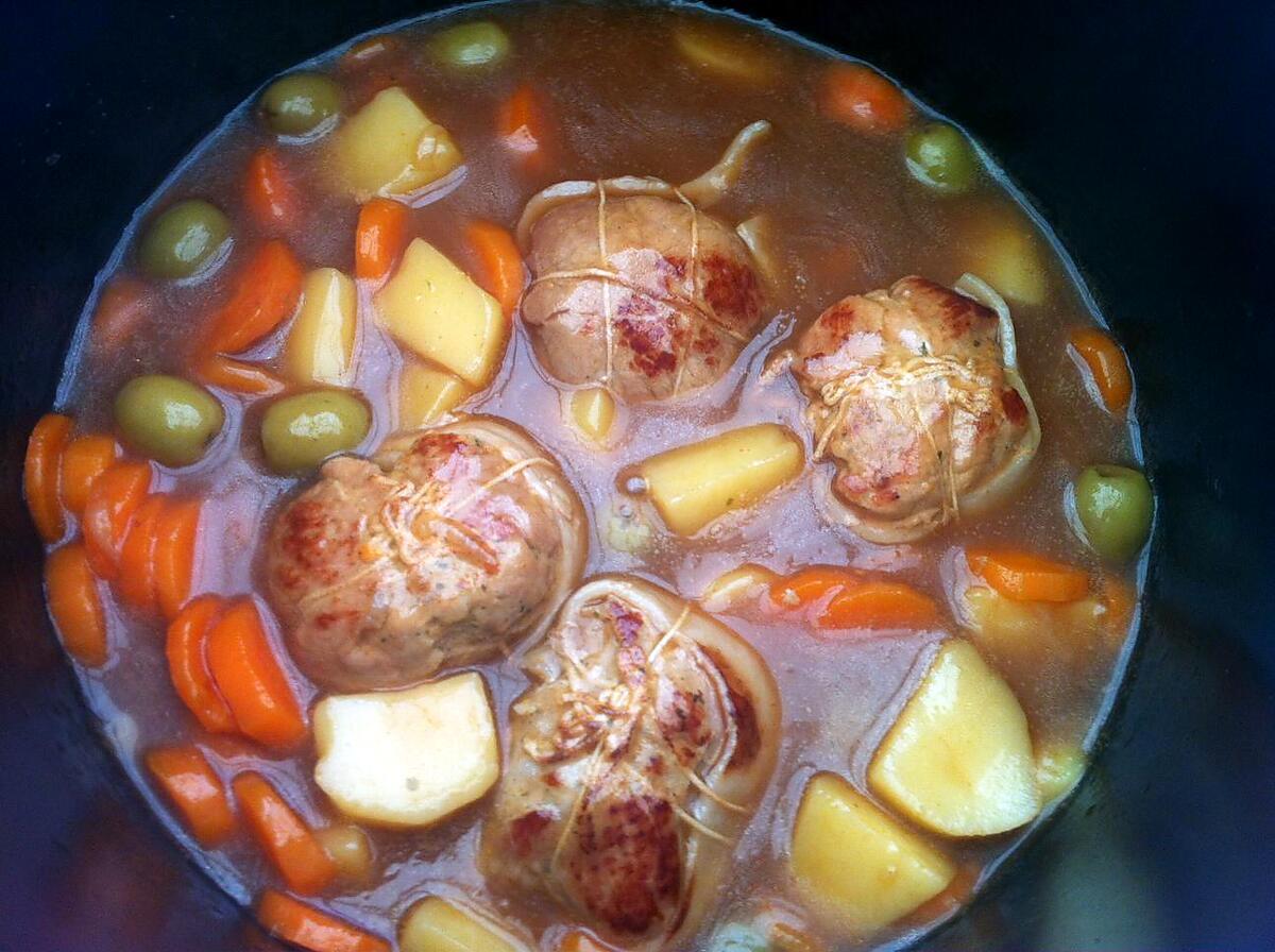 recette PAUPIETTES DE VEAU et ses légumes au COOKEO