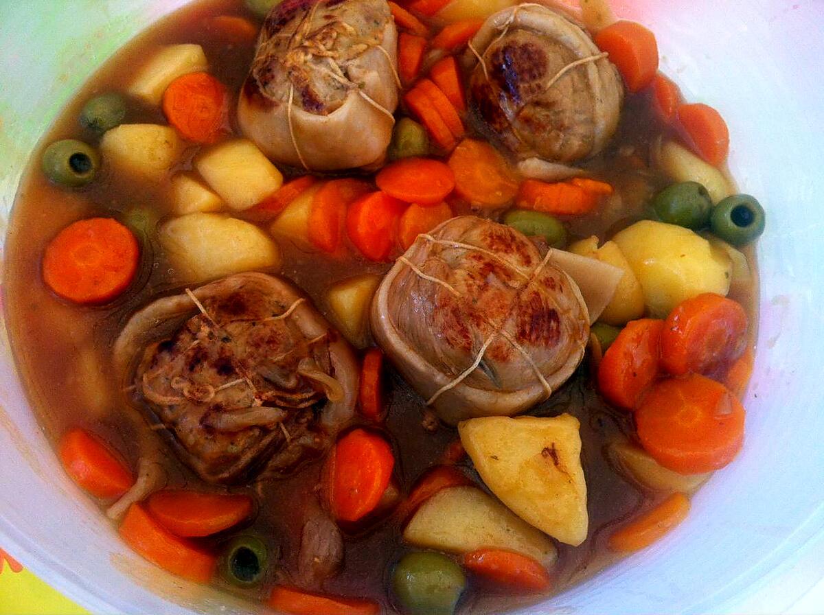 recette PAUPIETTES DE VEAU et ses légumes au COOKEO