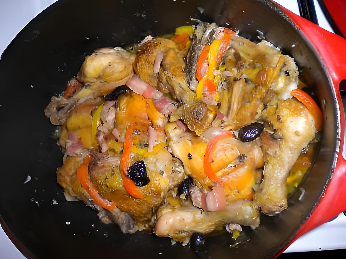 recette Poulet sauté aux poivrons