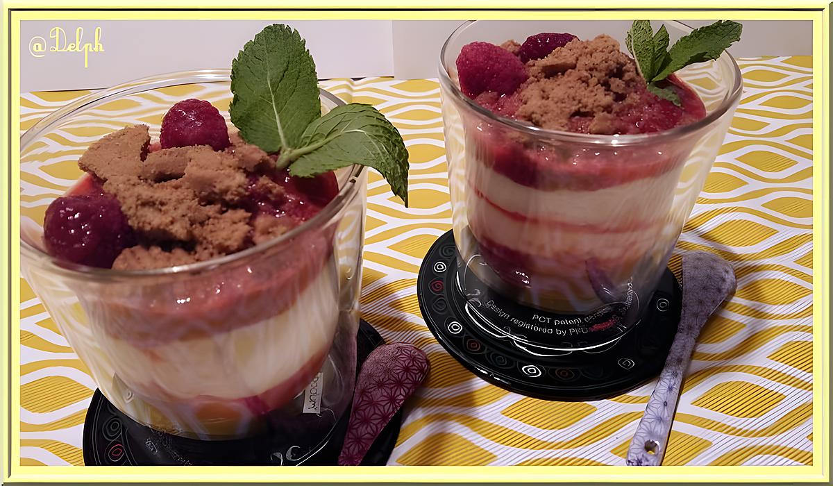 recette Trifle Rhubarbe Framboises