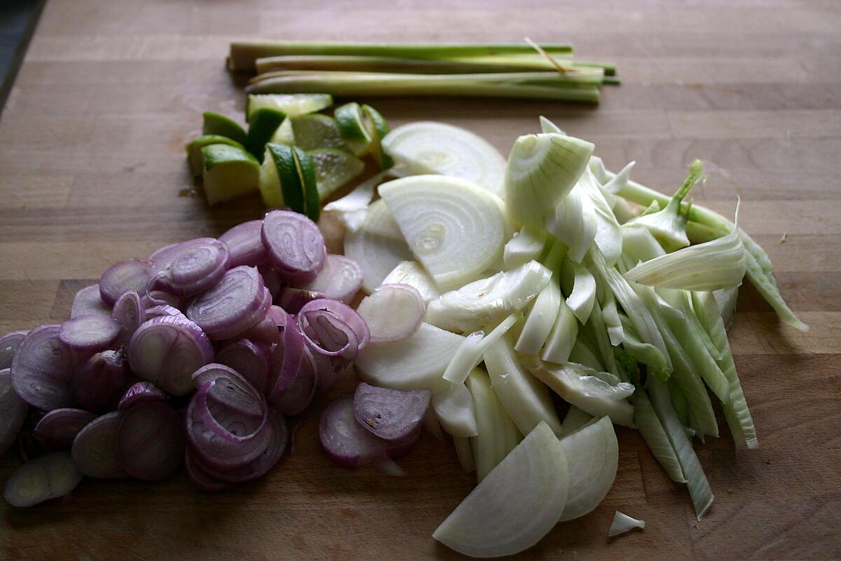 recette Fumet de poisson à la citronnelle