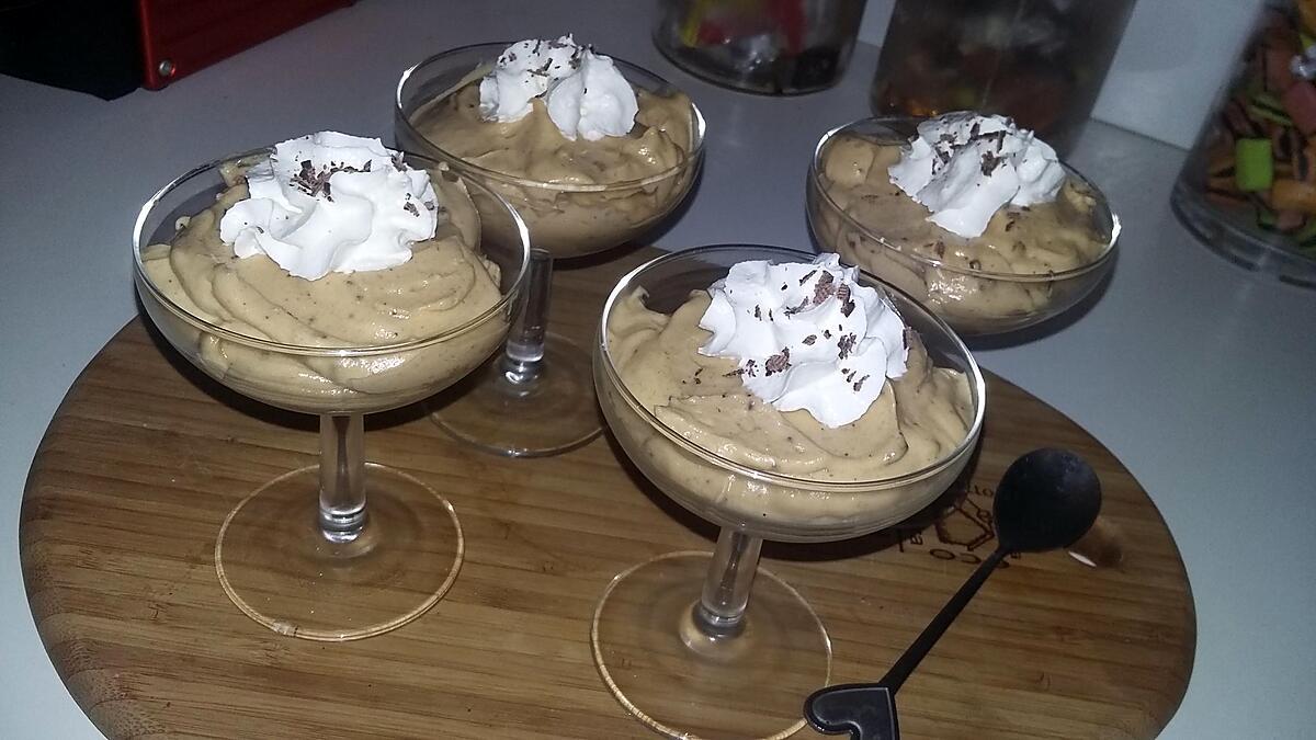 recette Mousse au caramel beurre salé au copeaux de chocolat