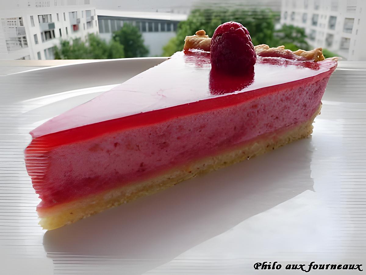 recette Tarte bavaroise à la framboise sur lit de citron