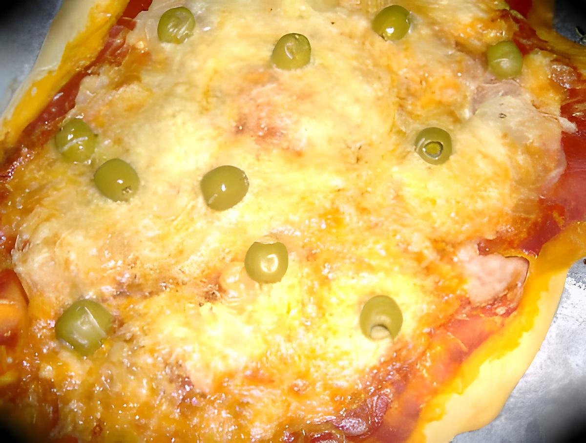 recette pizzablanc dinde oignons olives