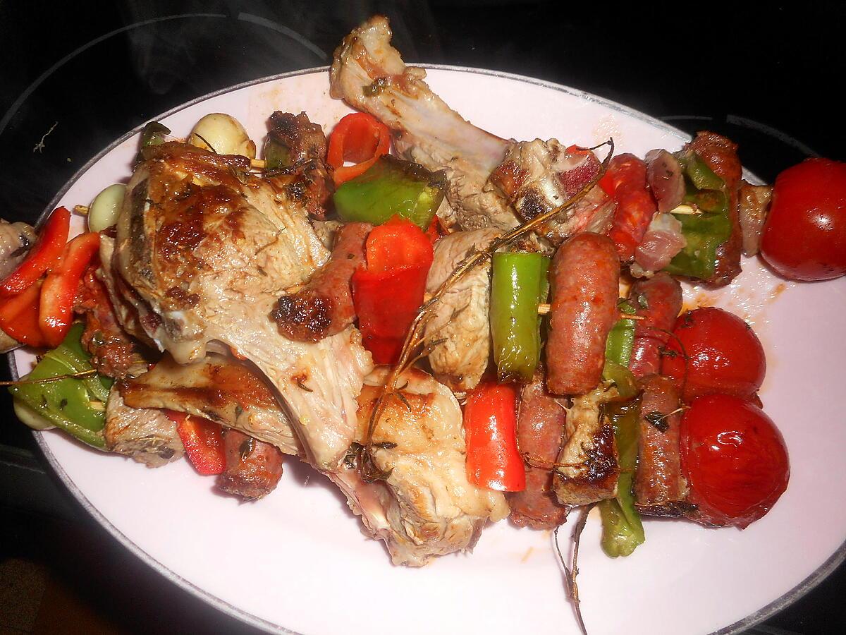 recette Brochette mixte d agneau