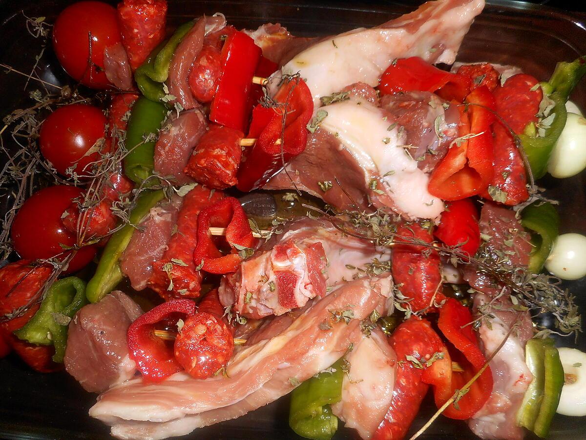 recette Brochette mixte d agneau