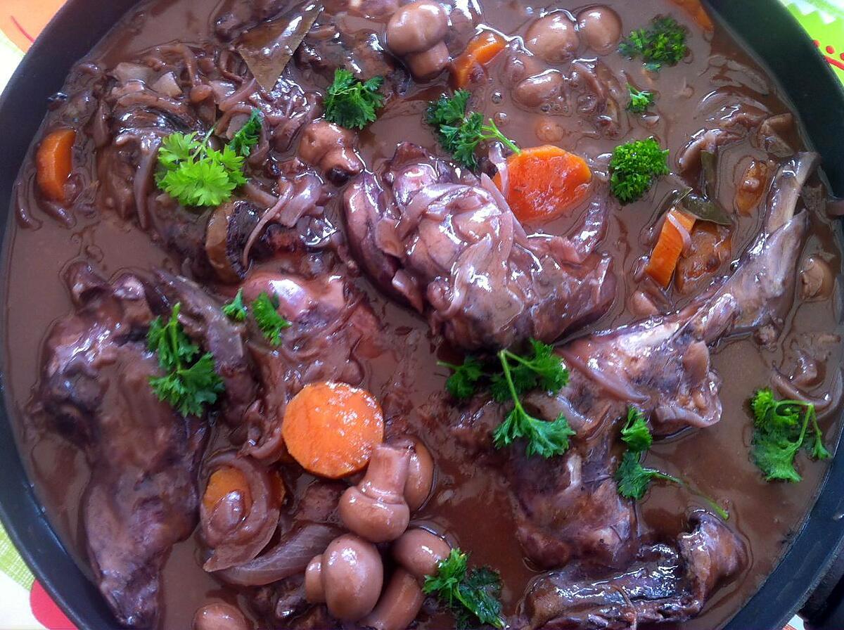 recette CIVET de LAPIN au COOKEO