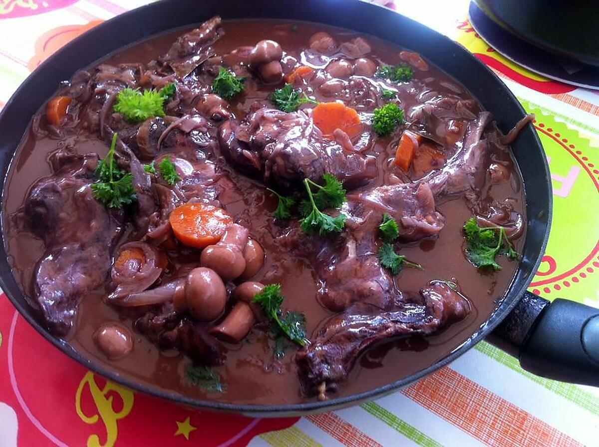 recette CIVET de LAPIN au COOKEO