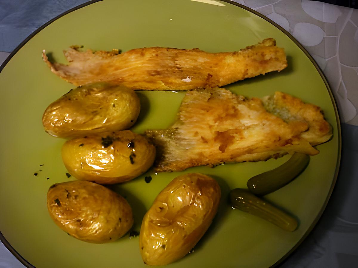 recette Ailes de raie à ma façon avec pommes de terre au four (batatas ao murro)