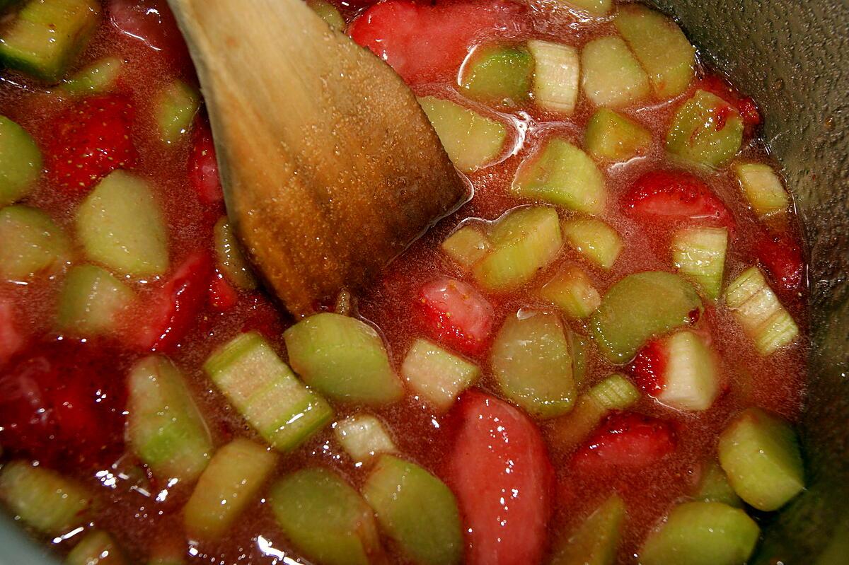 recette Confiture fraises/rhubarbe