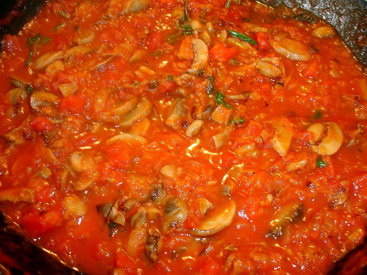 recette Merguez  Sauce Tomate Champignons