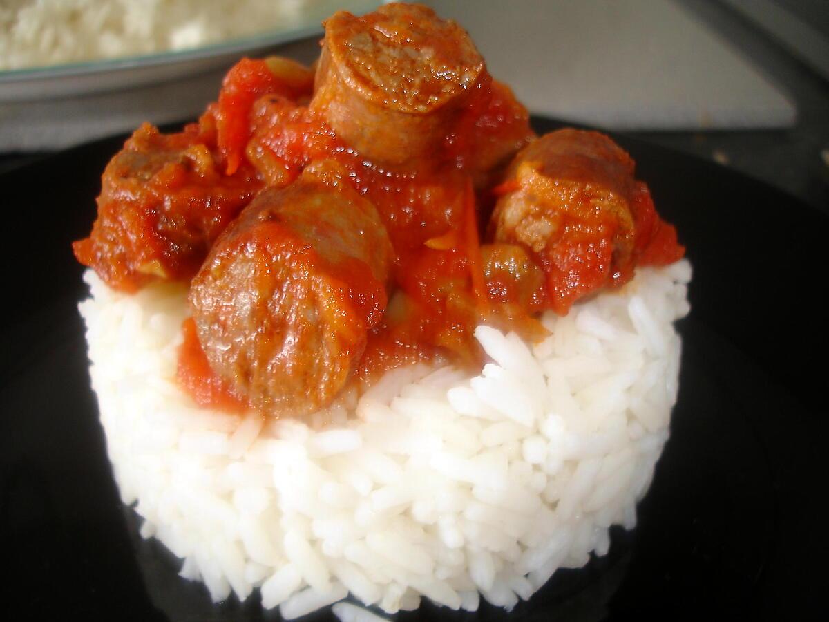 recette Merguez  Sauce Tomate Champignons