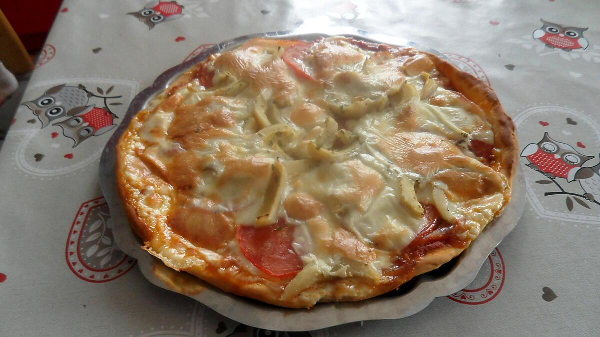 recette Pizza fond d'artichaut mozzarella