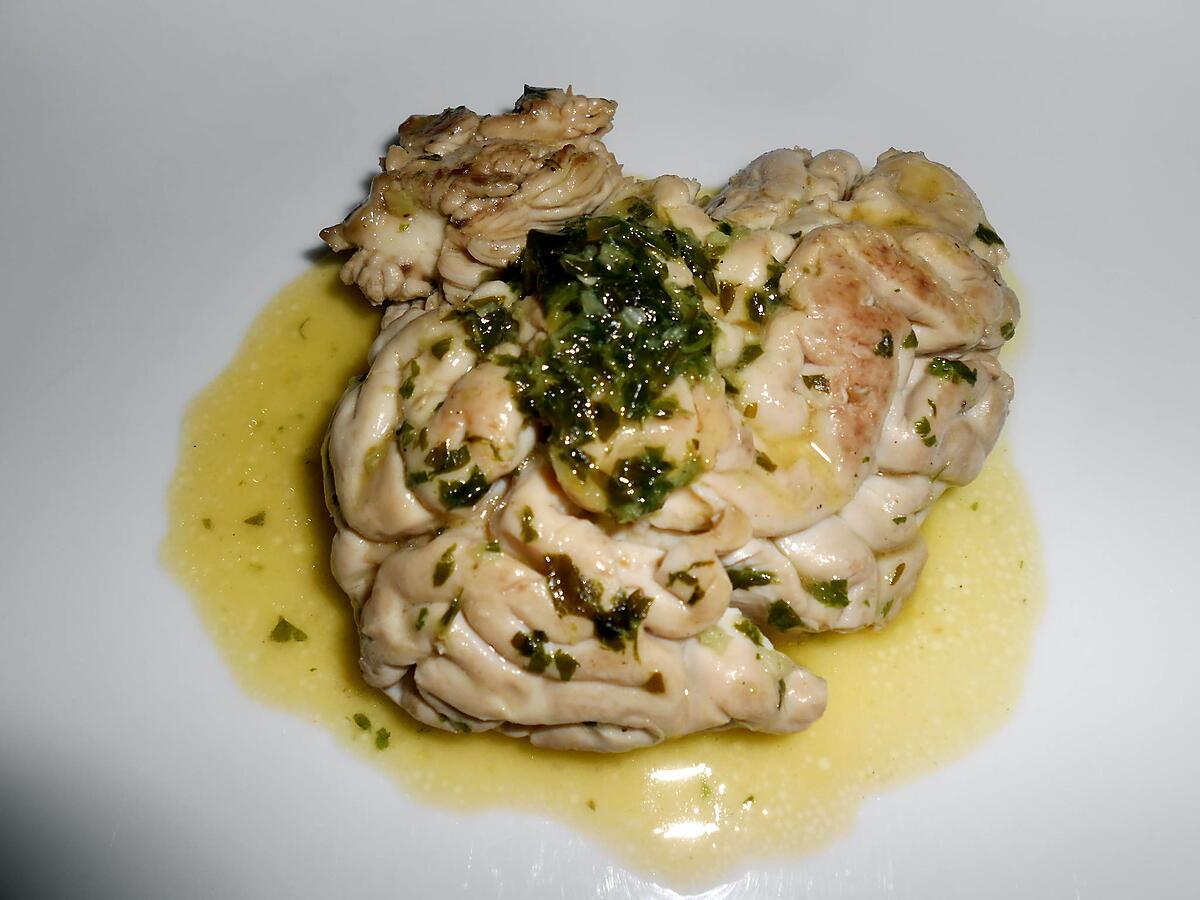 recette CERVELLE DE VEAU PERSIL ET AIL