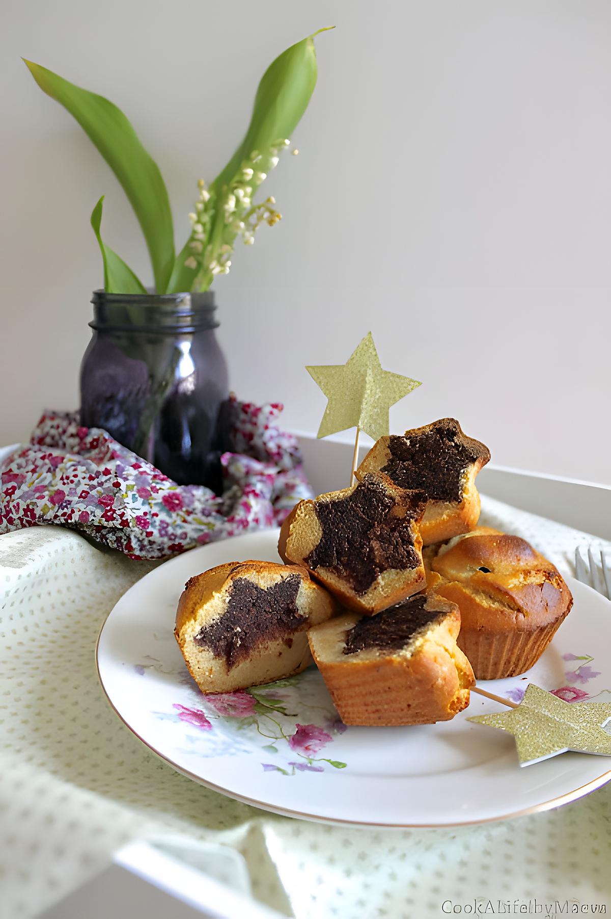 recette Mini cakes surprises vanille et cacao Piment d'Espelette (sans gluten, sans lactose, vegan)