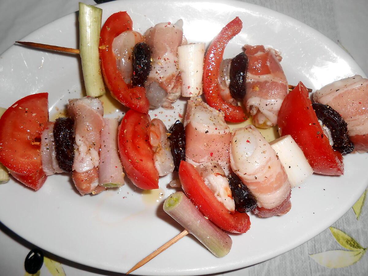 recette BROCHETTES DE  SAINT JACQUES ET CREVETTES