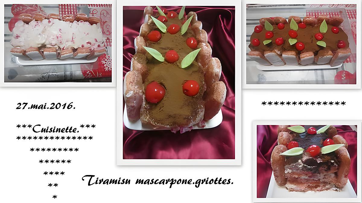 recette Tiramisu mascarpone & griottes.