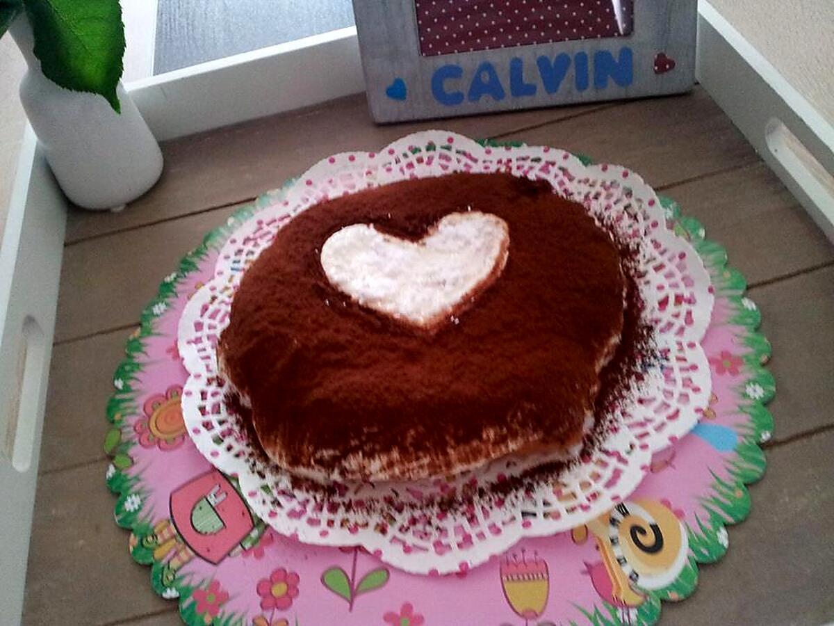 recette Gâteau coeur pour la fête de ma maman