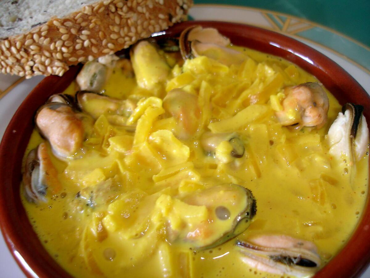 recette Moules safran curry