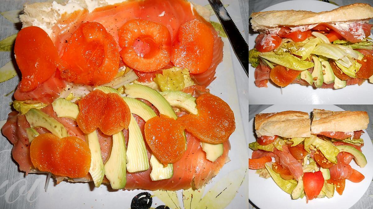 recette SANDWICH AU SAUMON FUME