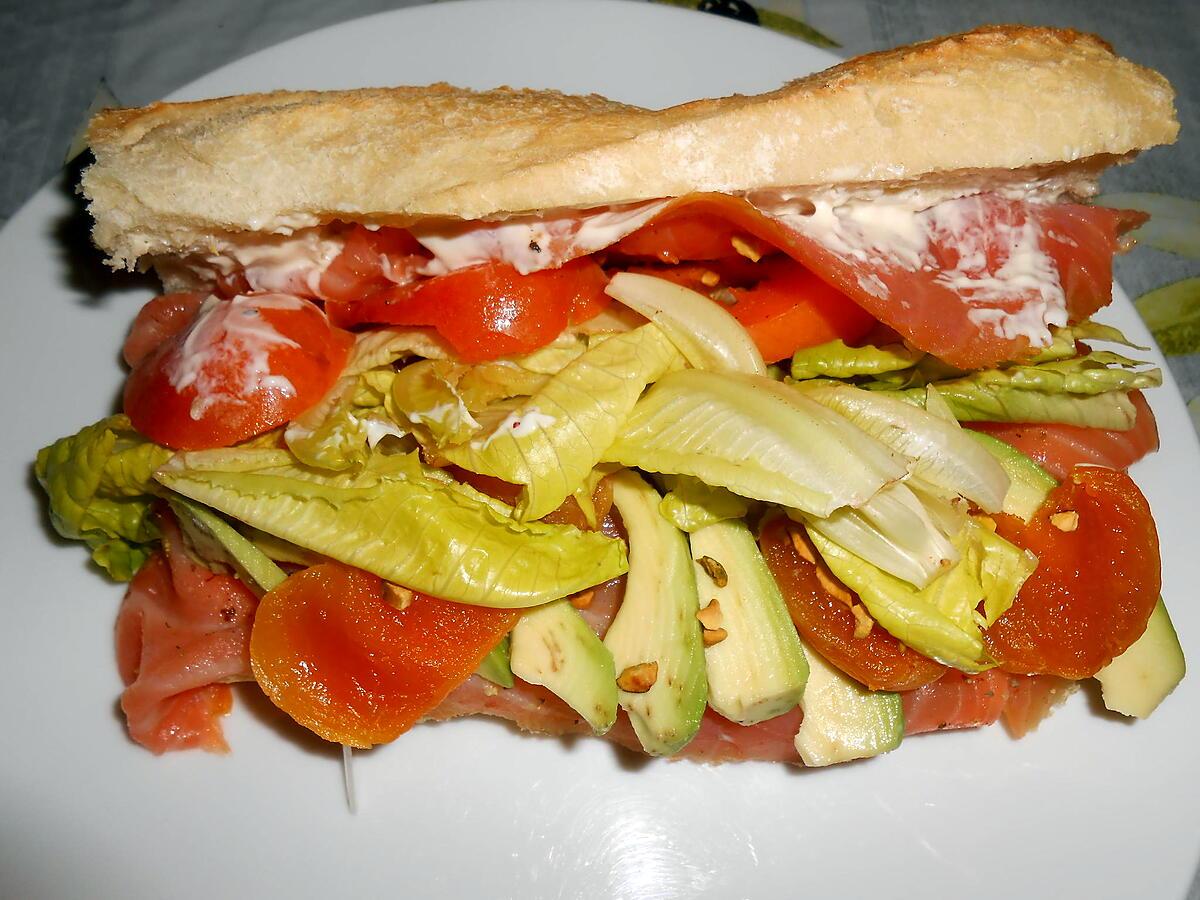 recette SANDWICH AU SAUMON FUME