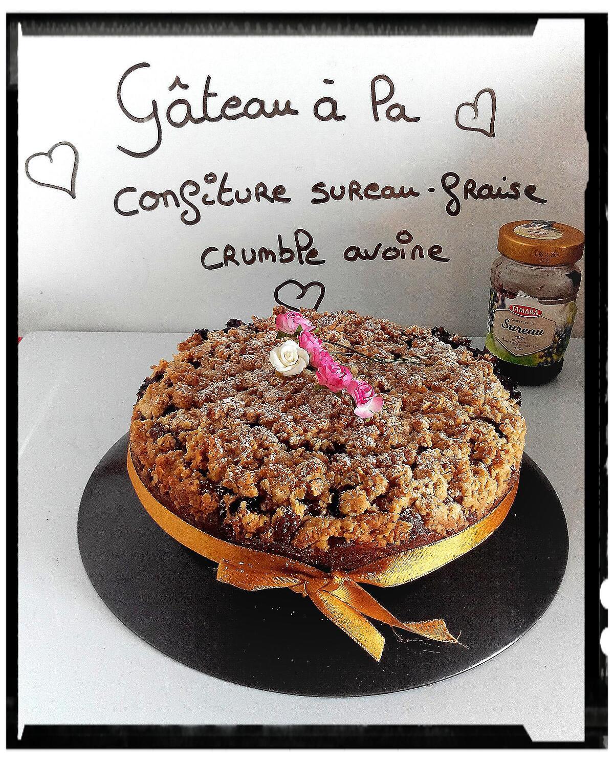 recette gâteau fraise-sureau façon crumble avoine