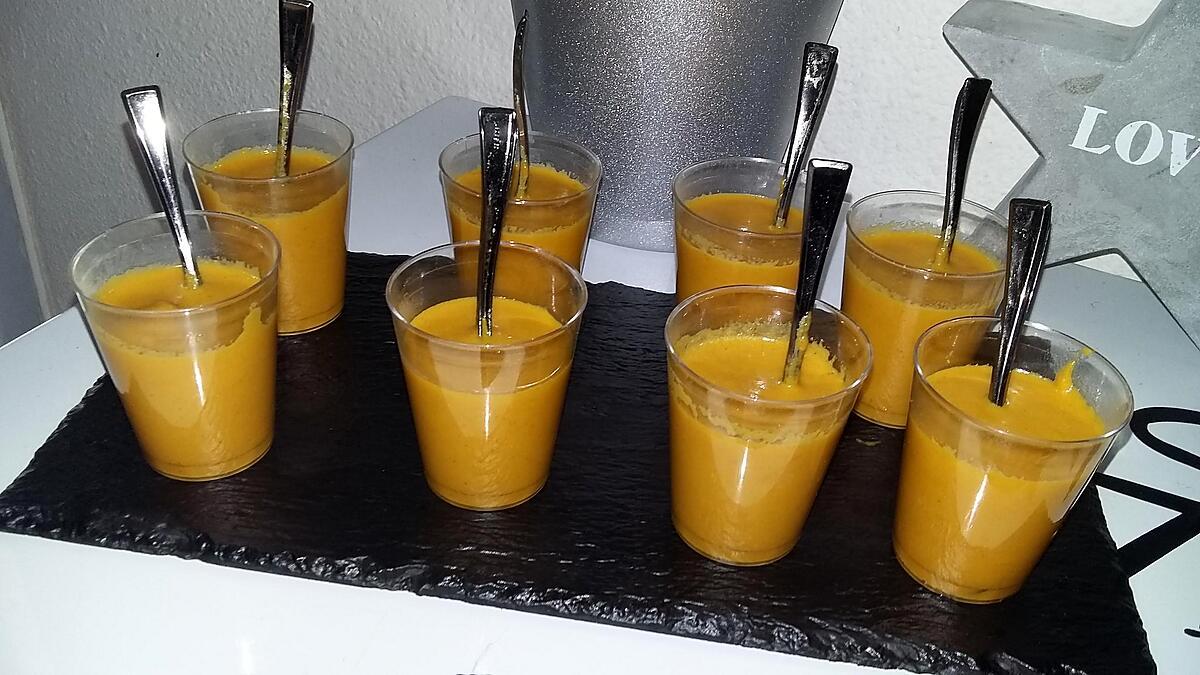 recette Velouté de carotte au curry et au lait de coco