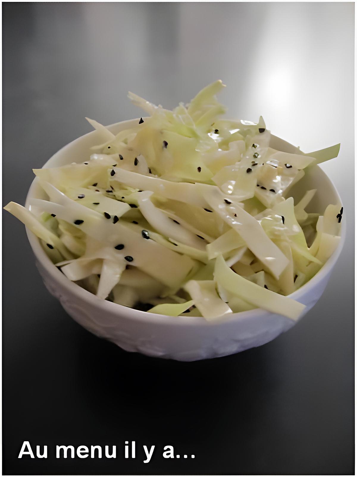 recette Salade de choux blanc au sésame