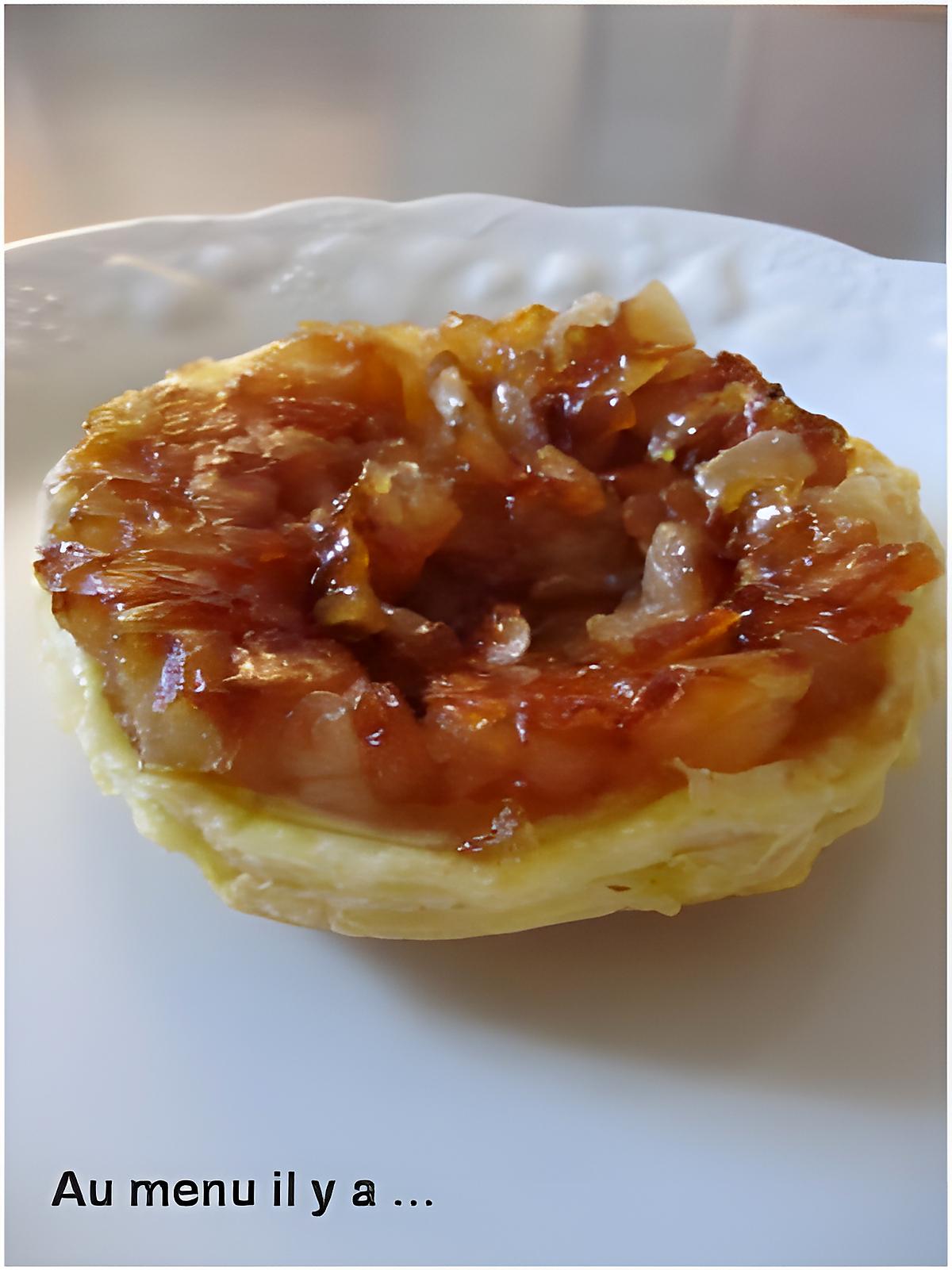 recette Tartelette tatin de chèvre et oignons caramélisés