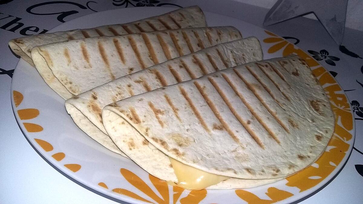 recette Quesadillas poulet  fromage