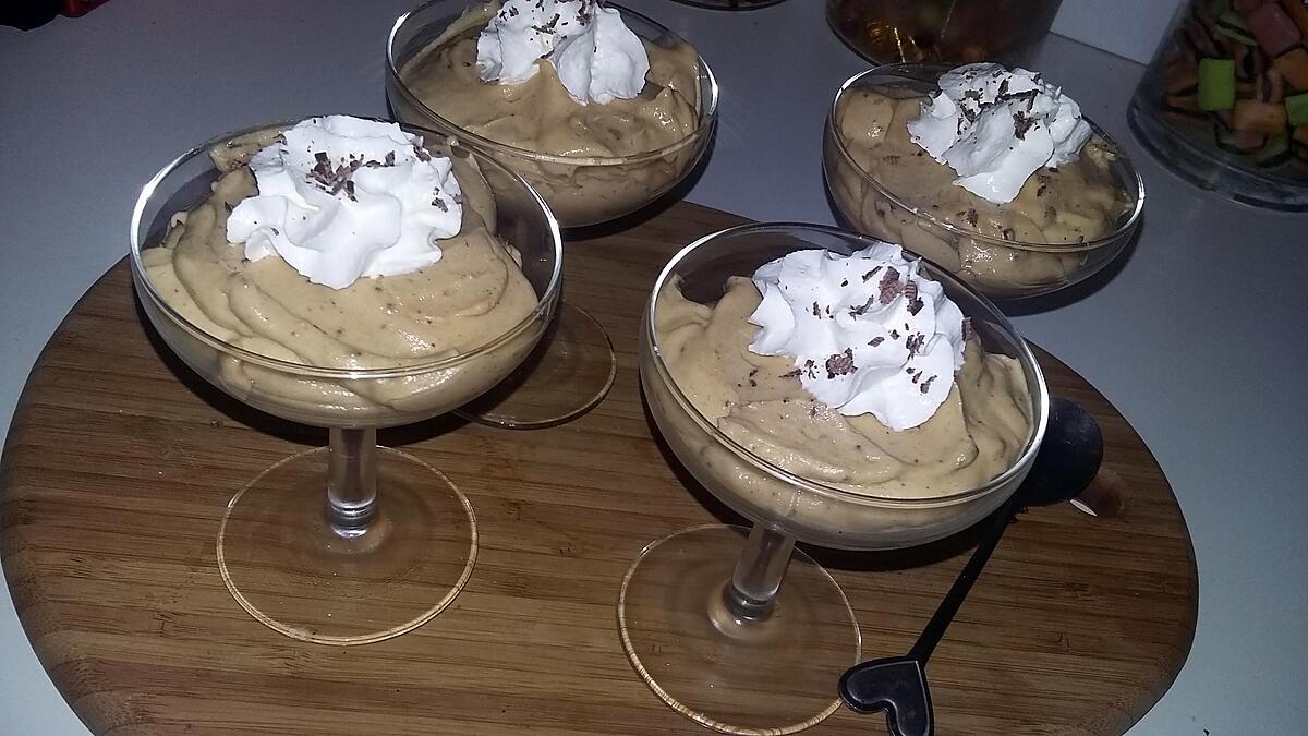 recette Mousse au caramel beurre salé au copeaux de chocolat