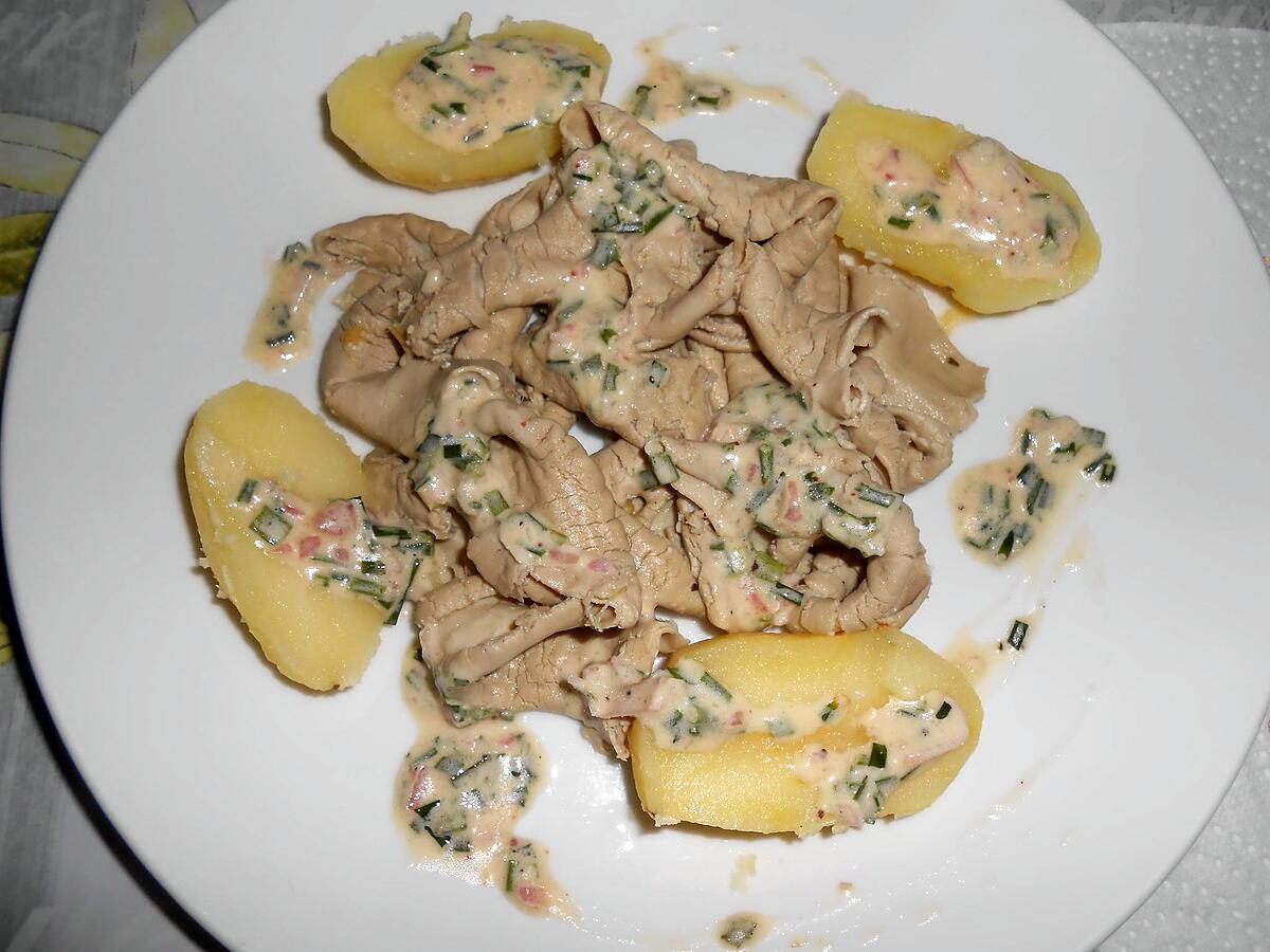 recette FRAISE DE VEAU VINAIGRETTE POMMES VAPEUR