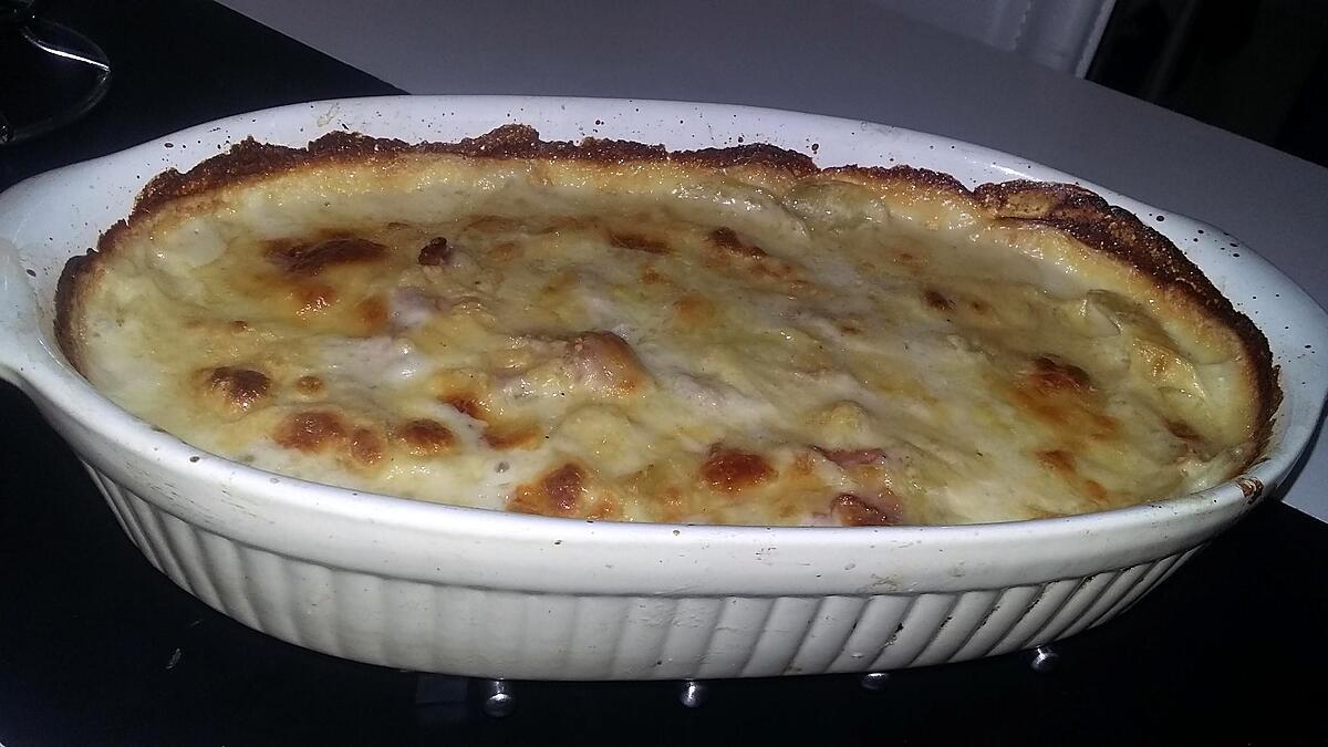 recette Gratin de semoule au fromage et au jambon