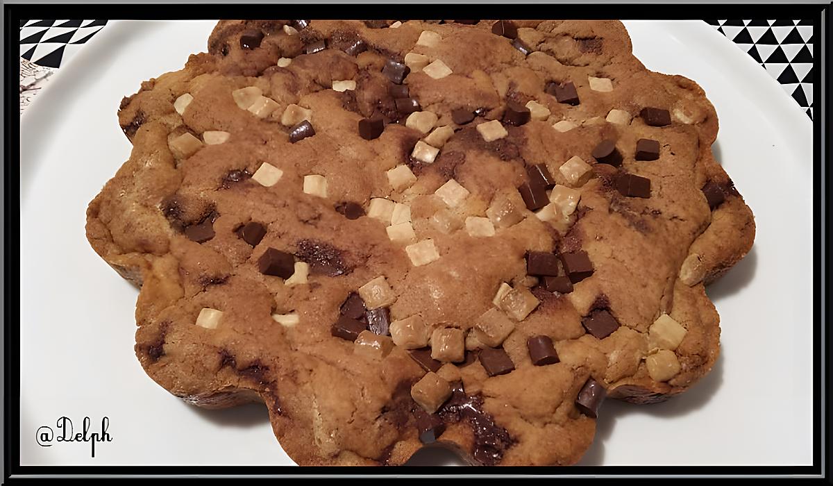 recette One pan cookie chocolat noir et blanc