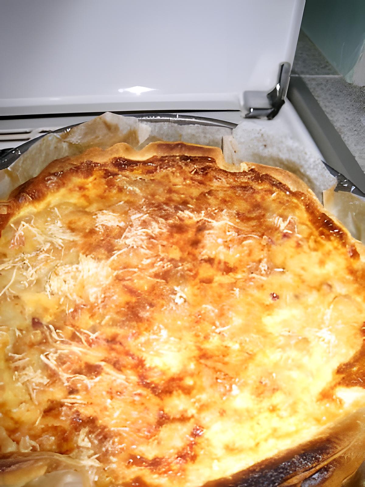 recette QUICHE: POMME DE TERRE,LARDONS