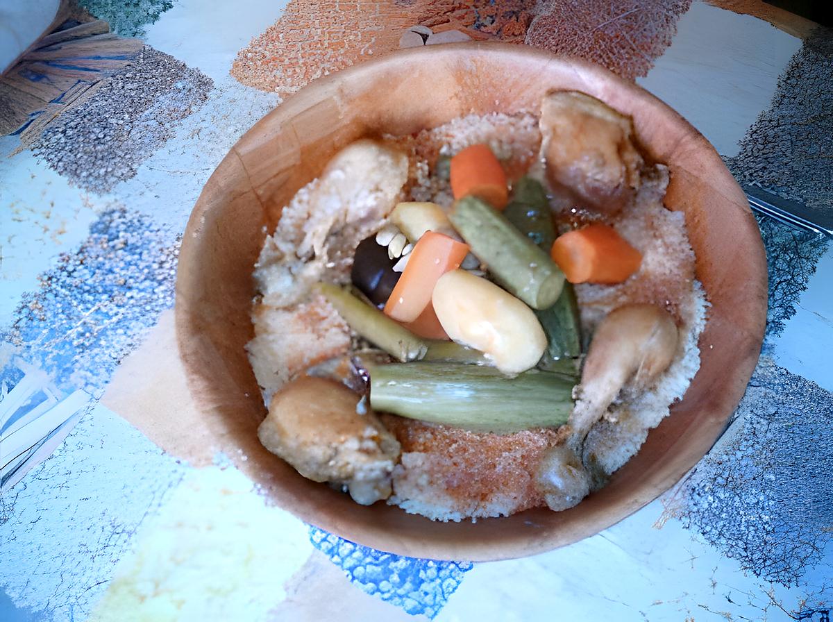 recette couscous algerien au legumes et au poulet