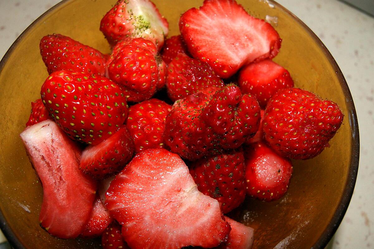 recette Gâteau aux fraises et sucre candy