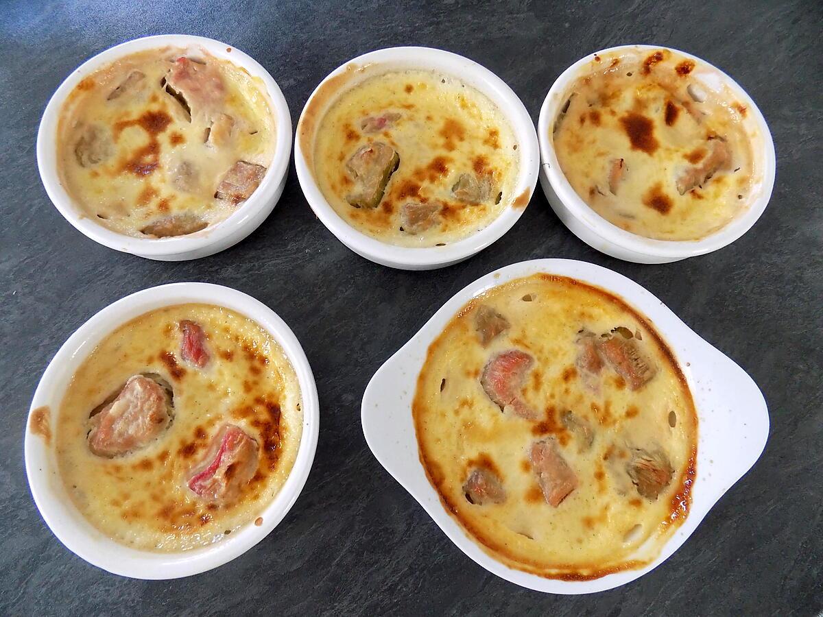 recette Clafouti tofu et rhubarbe (compatible dukan)