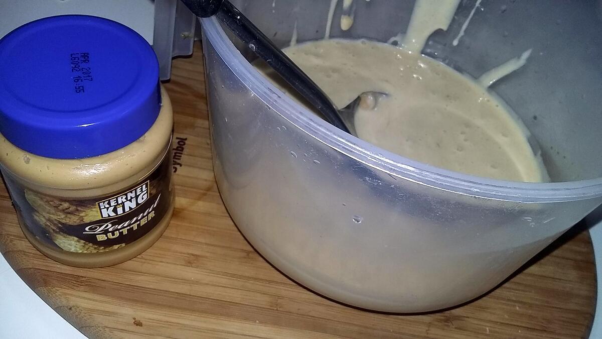 recette Pancakes au beurre de cacahuète et coulis de fraise
