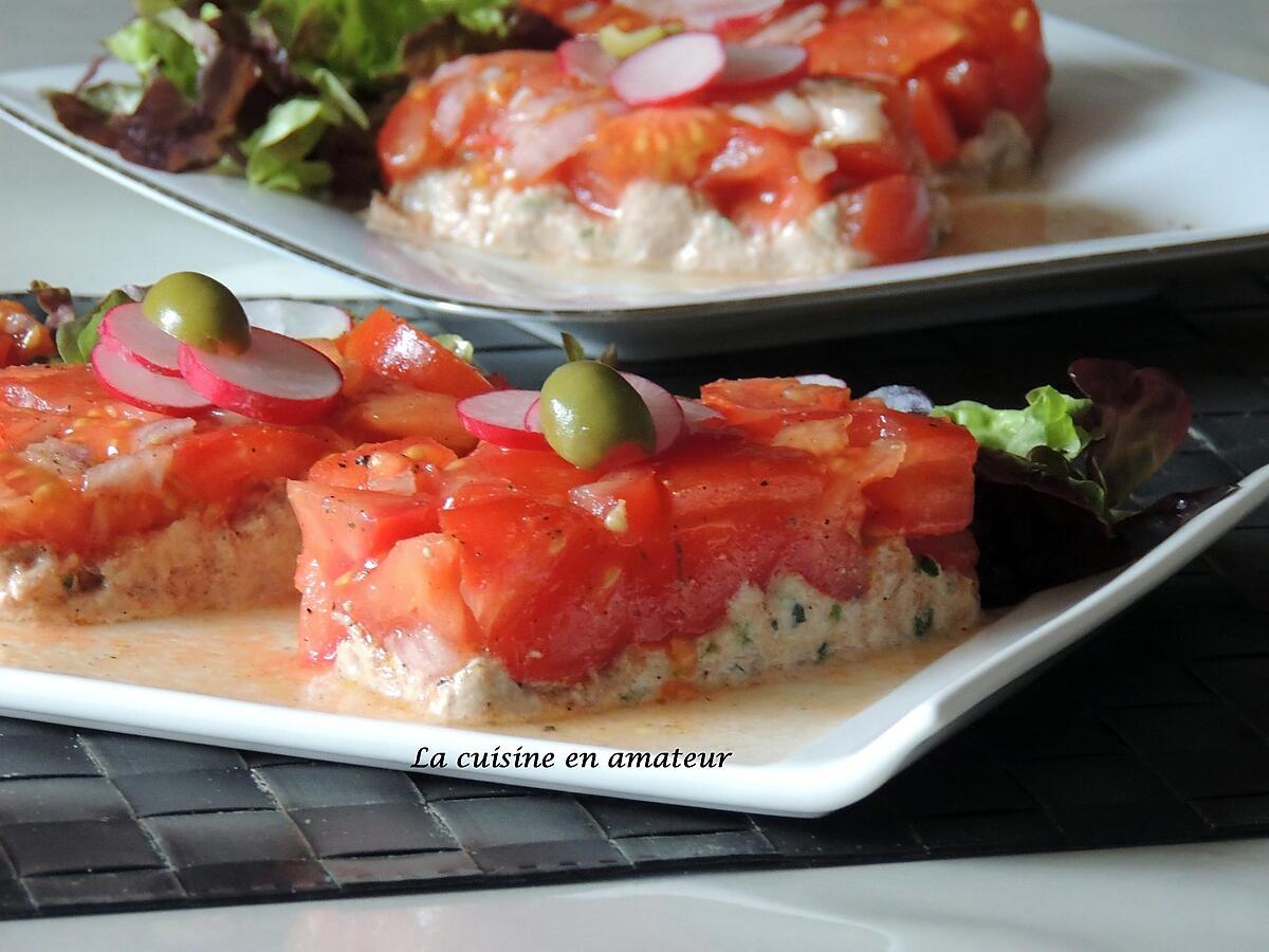 recette Tomates sur une mousse de thon