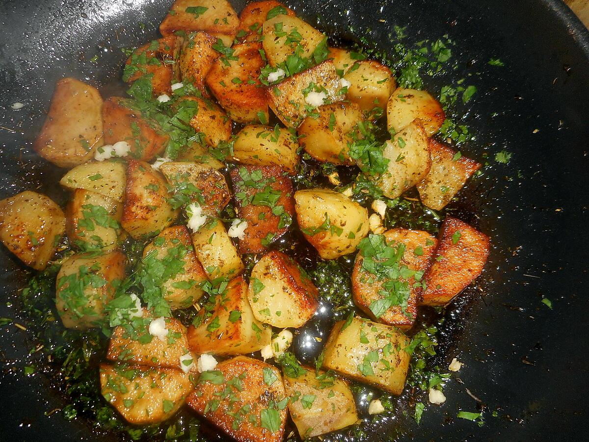 recette Cubes de pommes de terre à la persillade