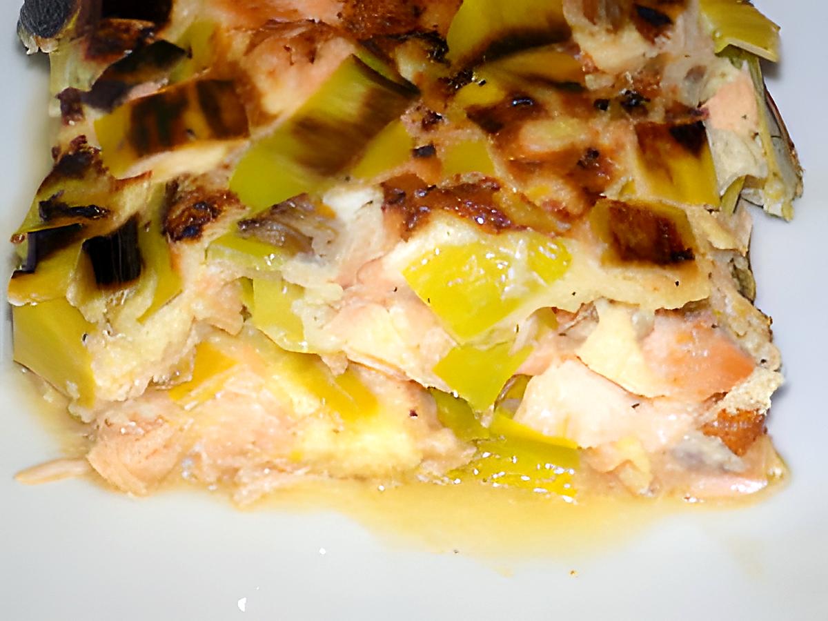 recette Omelette poireau-saumon (compatible dukan)