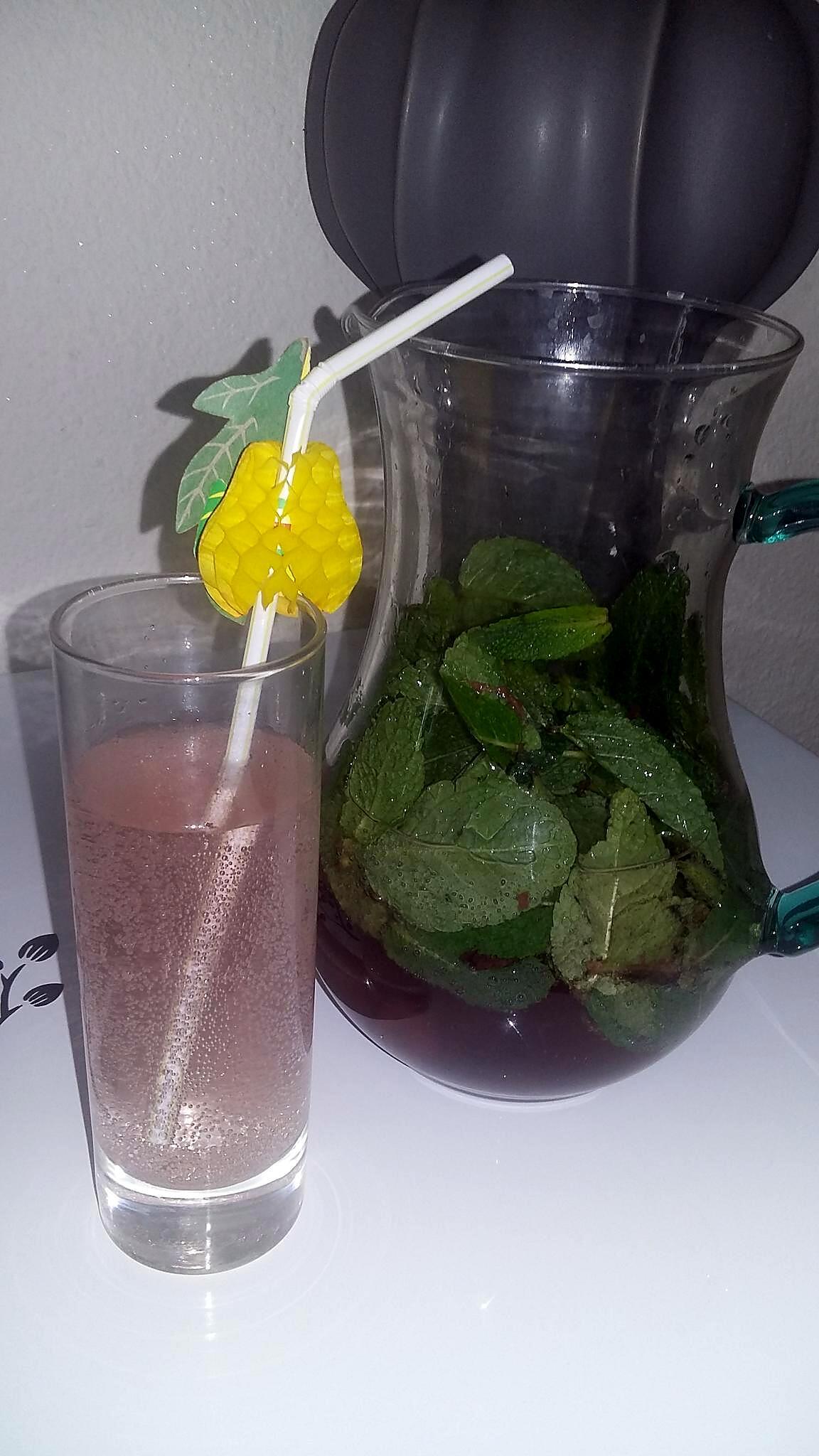 recette Boisson pétillante a la menthe et a la cerise