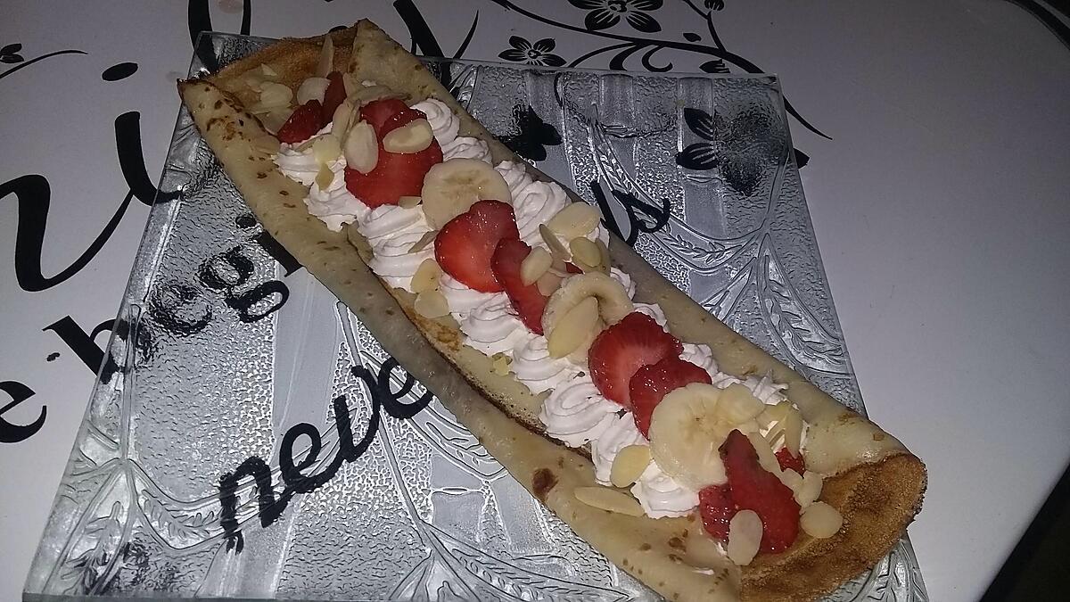 recette Crêpe gourmande fraise banane