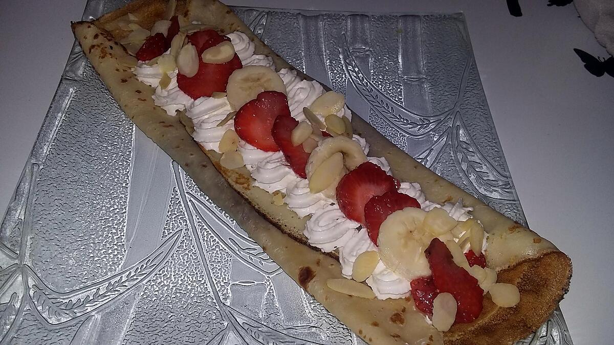 recette Crêpe gourmande fraise banane